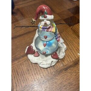Blue Sky Clayworks 2003 Snowglobe Snow Lover Snowman H. Goldmine Rare HTF New